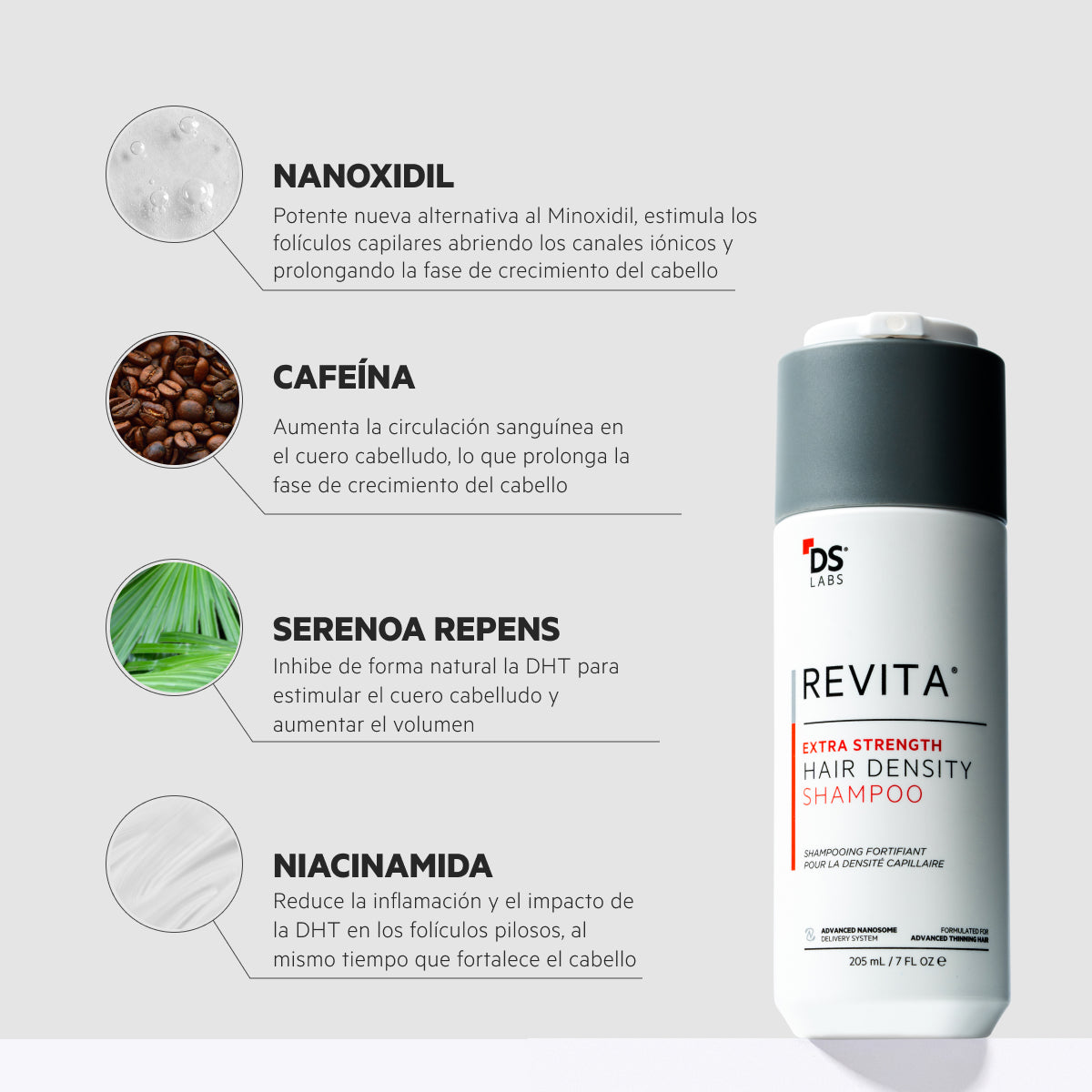 Revita® Extra Strength 205ML | Champú de Alto Rendimiento para la Densidad Capilar