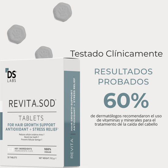 Revita.SOD® 90 Comprimidos | Primer Nutraceútico para la Pérdida de Cabello Relacionada con el Estrés