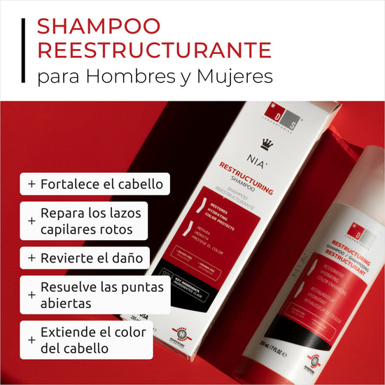 Nia® Kit Reestructurante para el Cabello | Nia Shampoo/Acondicionador + Nia Fix